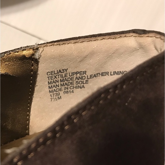 Nine West Celia suede brown ankle booties women size 7 1/2 M - Picture 11 of 11